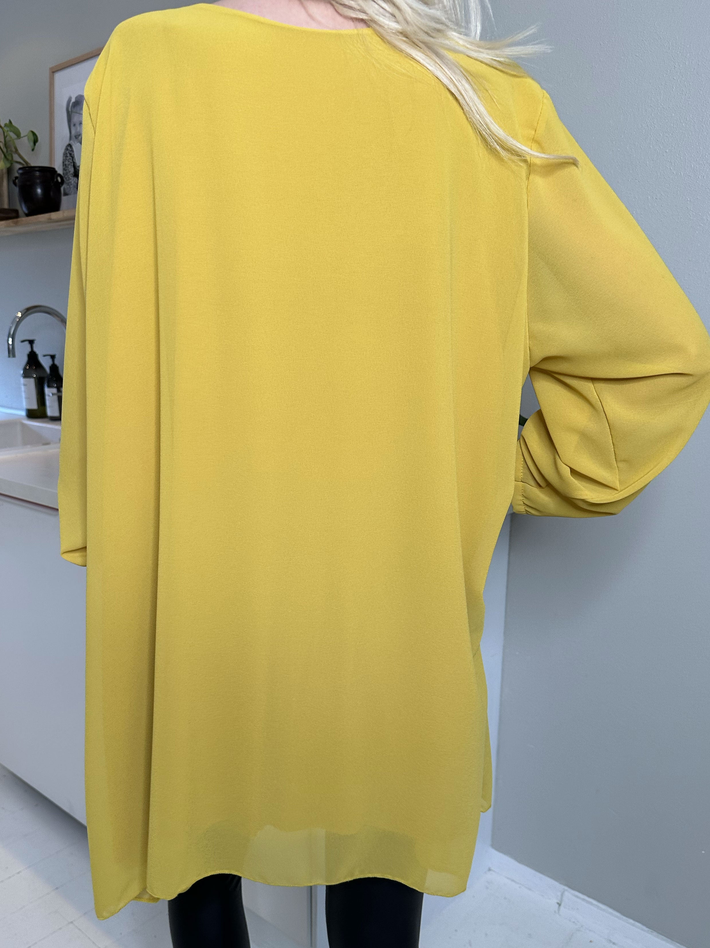 Wanda long sleeve - Tunikakjole i chiffon